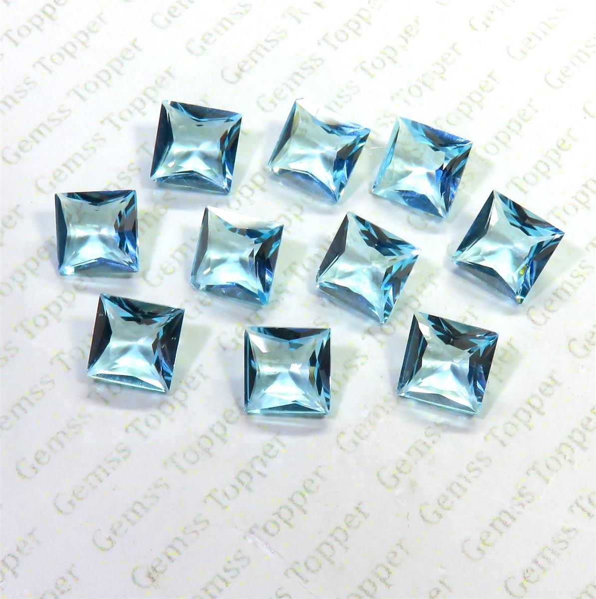 Sky Blue Topaz 10x10 mm Square Princess Cut 